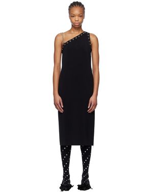 we11done Unbalanced Midi Dress - Black