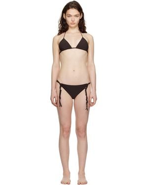 Jil Sander Triangle Bikini Top - Black