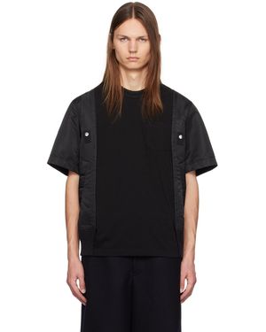 Sacai パネル Tシャツ - ブラック