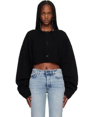 TOTEME Cropped Oversized Cardigan - Black