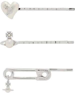 Vivienne Westwood Tilde Bobby Pin Set - White