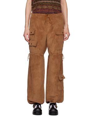 Anna Sui Tan Drawstring Trousers - Brown