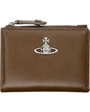 Vivienne Westwood Slim Flap Card Holder - Brown