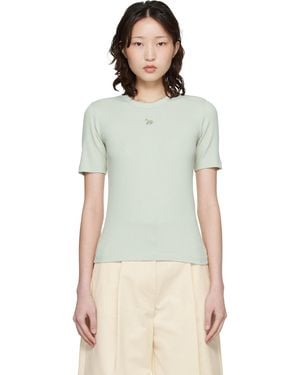 Maison Kitsuné Baby Fox Ribbed Fitted T-Shirt - Multicolor
