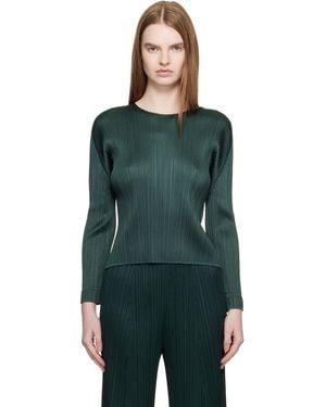Pleats Please Issey Miyake Monthly Colours December Blouse - Green