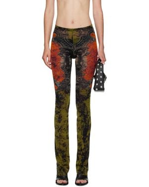 Jean Paul Gaultier Khaki & 'The Médaillon' Lounge Trousers - Black