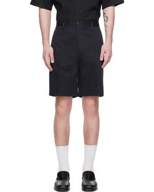 Filippa K Short Bleu Marine À Plis - Noir