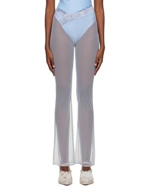 Vaillant Ssense Exclusive Sheer Trousers - Blue