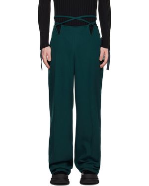 Dion Lee Green V-wire Trousers - Black