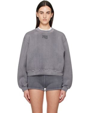 T By Alexander Wang Puff Logo Sweatshirt - Grey