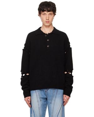 ANDERSSON BELL Cutout Polo - Black