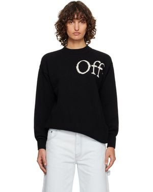 Off-White c/o Virgil Abloh Bookish Logo Knit Sweater - Black