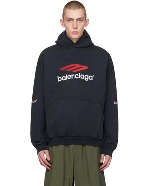 Balenciaga 3b Sports Icon フーディ - ブルー