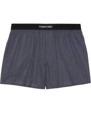 Tom Ford Boxer Gris Coton - Bleu