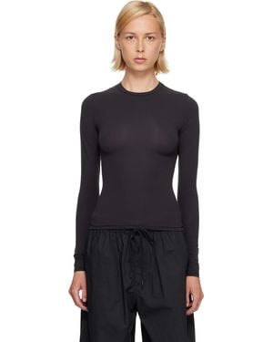 Skims Fits Everybody Long Sleeve T-Shirt - Black