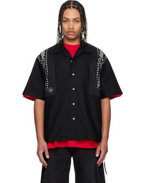 Mastermind Japan Bandana Short Sleeve Shirt - Black