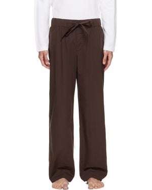 Tekla Poplin Pyjama Trousers - Brown