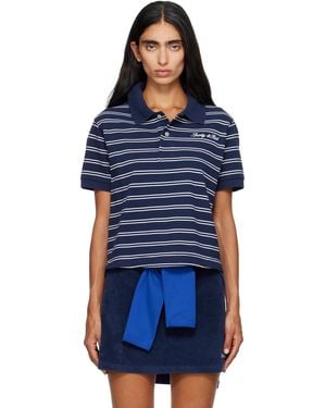 Sporty & Rich Signature Logo Polo - Blue