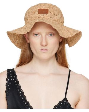 Isabel Marant Beige Tulum Raffia Hat - Natural