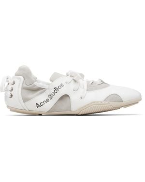 Acne Studios Leather Lace-Up Trainers - Black