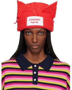 Charles Jeffrey Chunky Ears Beanie - Red