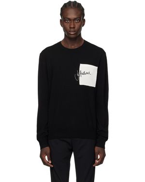 JW Anderson ロゴ刺繍 セーター - ブラック