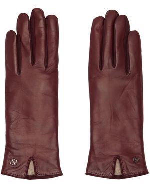 Handsome Stockholm Burgundy Essentials Gloves - Purple