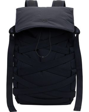 Y-3 ブラック Cinch バックパック - ブルー