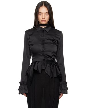 OTTOLINGER Ruffled Blouse - Black