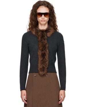 Marc Jacobs Faux Fur Lined Cardigan - Black
