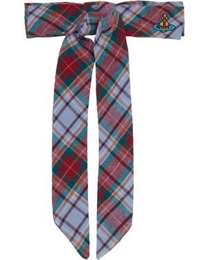 Vivienne Westwood Tartan Hair Clip - Blue