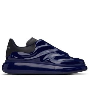 McQueen Men's Show Patent-leather Low-top Trainers - Blue