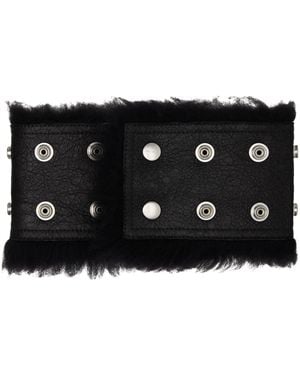 Rick Owens Concordians Shearling Neck Band - Black