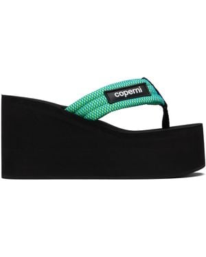 Coperni Wedge Heeled Sandals - Black