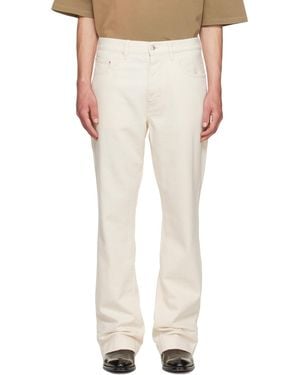 Amiri Off- Straight Flare Jeans - Natural