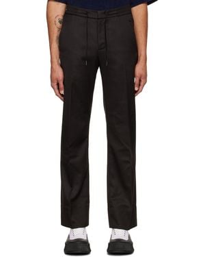 Cornerstone Drawstring Straight Trousers - Black