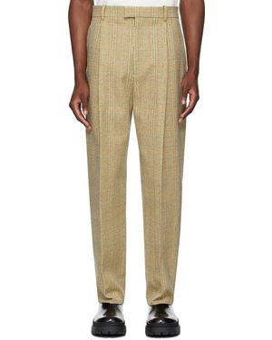 Bottega Veneta ディストーション プリンスオブウェールズ トラウザーズ - ナチュラル