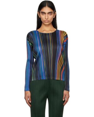Pleats Please Issey Miyake Pull Multicolore - Noir