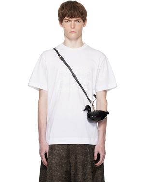 Simone Rocha ホワイト Ribbon Daisy Chain Print Tシャツ