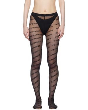 Vetements Wolford Edition Logo Tights - Black