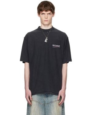 Balenciaga Political Campaign Inside-Out T-Shirt - Black