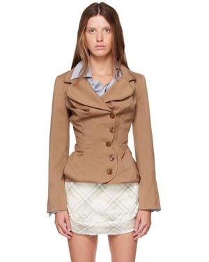 Vivienne Westwood Drunken Tailored Blazer - Natural