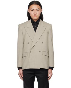 Filippa K Grey Boxy Blazer - Natural