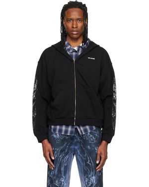 we11done Lace Zip-Up Hoodie - Black