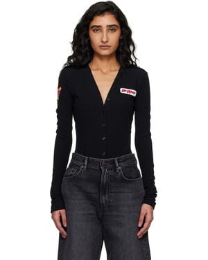 Off-White c/o Virgil Abloh Heavy Jersey Button Up Bodysuit - Black