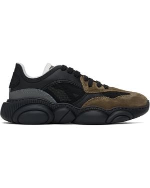 Moschino Khaki Teddy Sneakers - Black