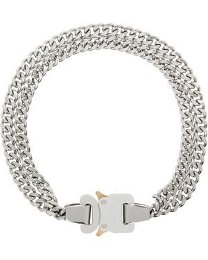 1017 ALYX 9SM Collier Étagé En Chaine À Boucle Rapide - Métallisé