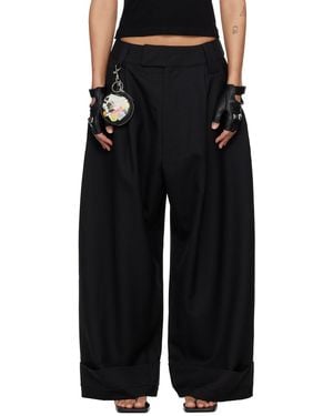 VAQUERA Wide-Leg Baby Trousers - Black