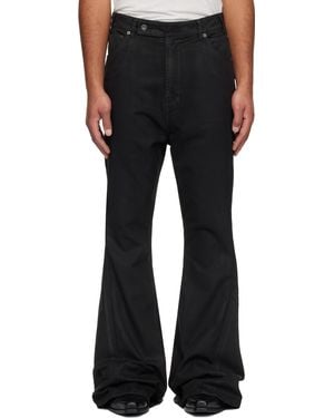 Det Blev Sent Waxed Varet Jeans - Black