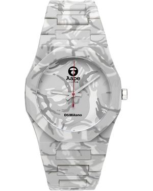 Aape By A Bathing Ape D1 Milano Edition Camo Carbon Watch - Metallic